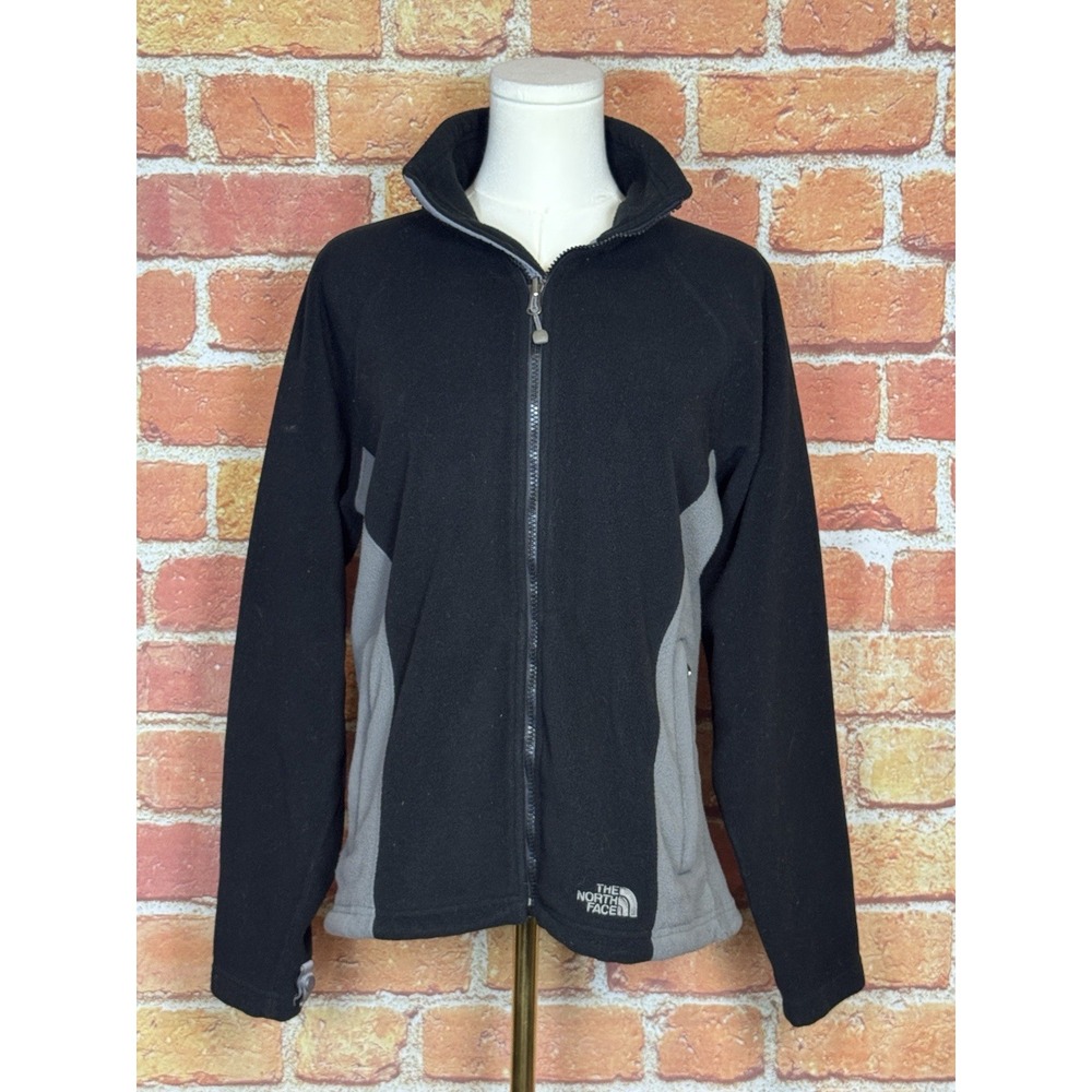 The North Face Women's Heavy Fleece Black Full-Zip Jacket Size Medium Pockets